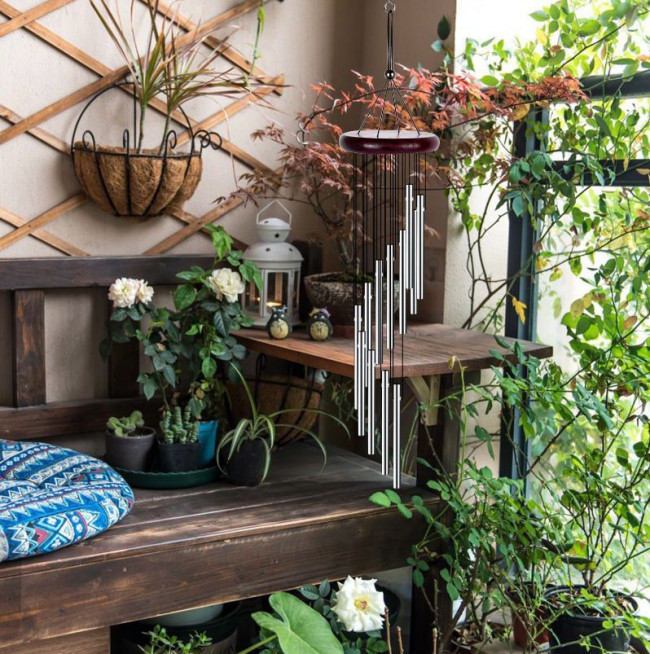 Музыка ветра с 12-ю трубочками