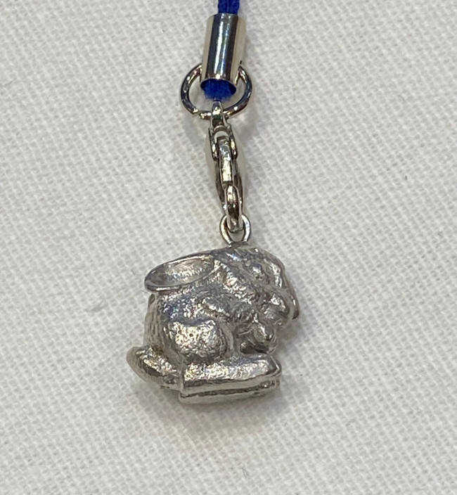 Подвеска"Кролик" (латунь посеребрённая)