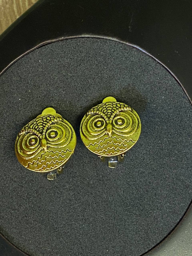 Серьги-клипсы "Совята" для мудрости, знаний и защиты