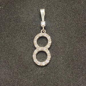 Подвека "Восьмёрка" с фианитами