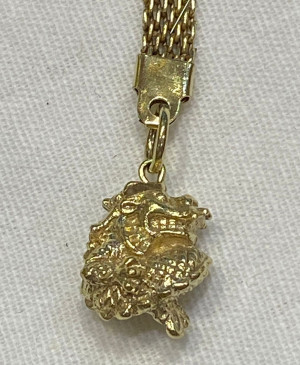 Брелок "Дракон" (латунь позолоченная)