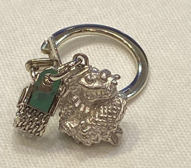 Брелок "Дракон" (латунь посеребрённая)