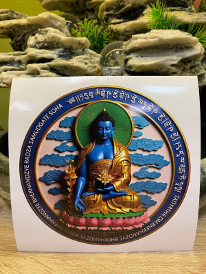 Наклейка  "Будда Медицины" круглая