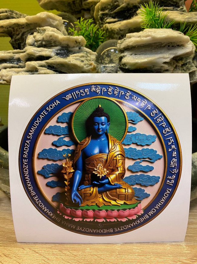 Наклейка "Будда Медицины" круглая Наклейка "Будда Медицины" круглая