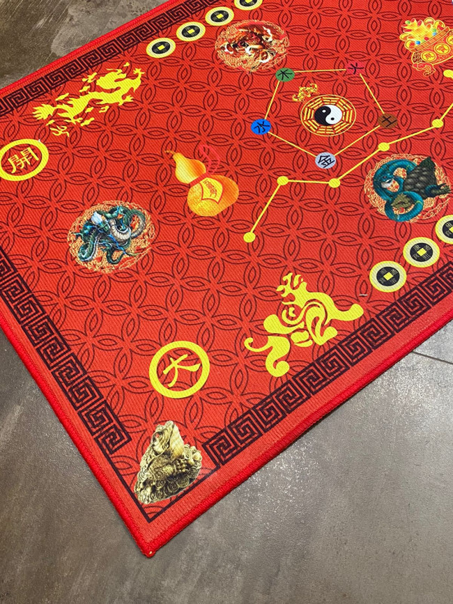 Ковер напольный "Процветание дома" (красный) Ковер напольный "Процветание дома" (красный)