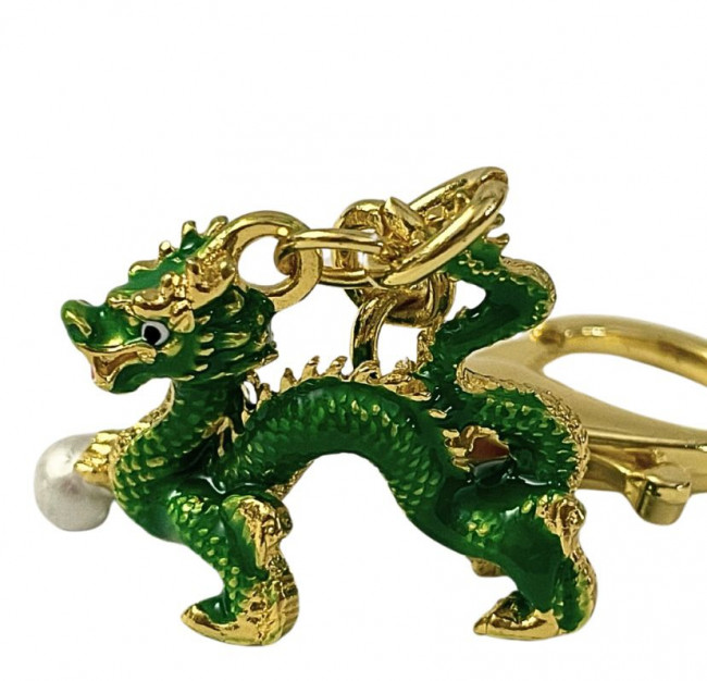 Брелок "Зелёный дракон с жемчужиной"