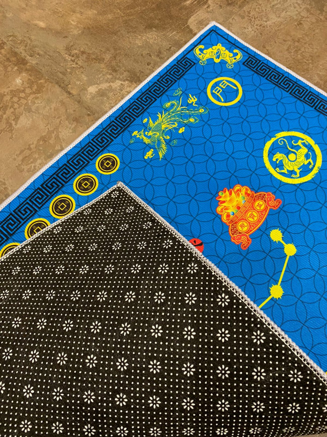 Ковер напольный "Процветание дома" (синий)