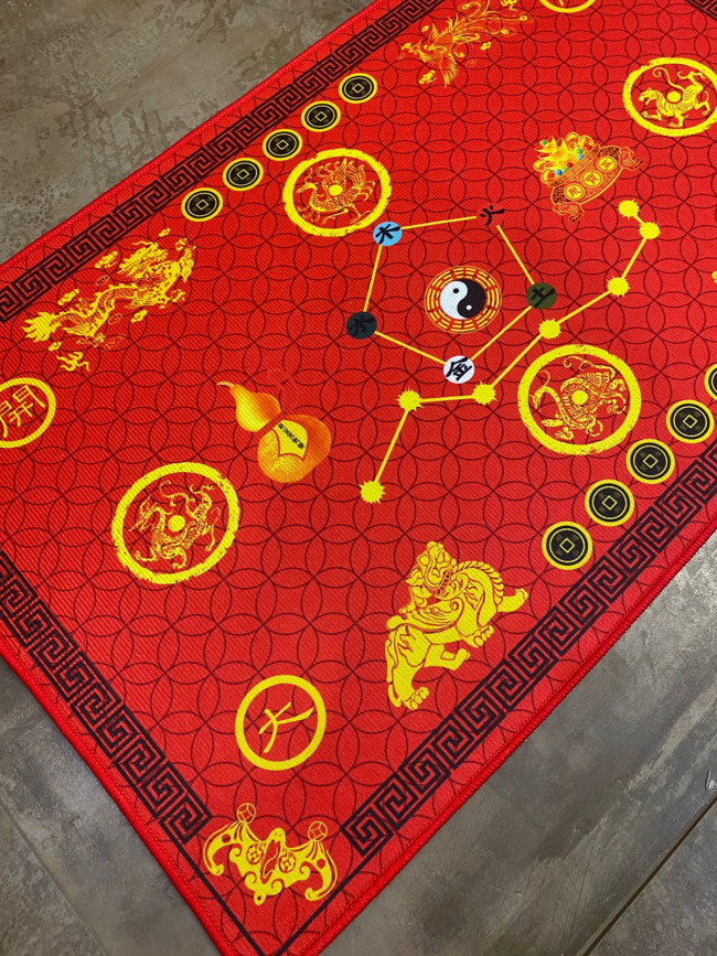 Ковёр напольный "Процветания дома" красный 2025