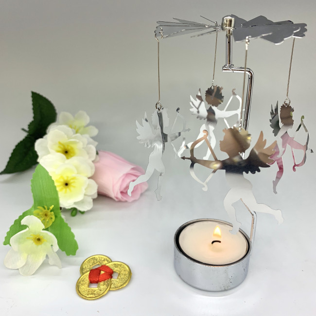 Подсвечник металлический с ангелами