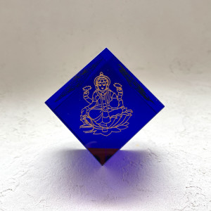 Синий куб с Лакшми и Ганешей