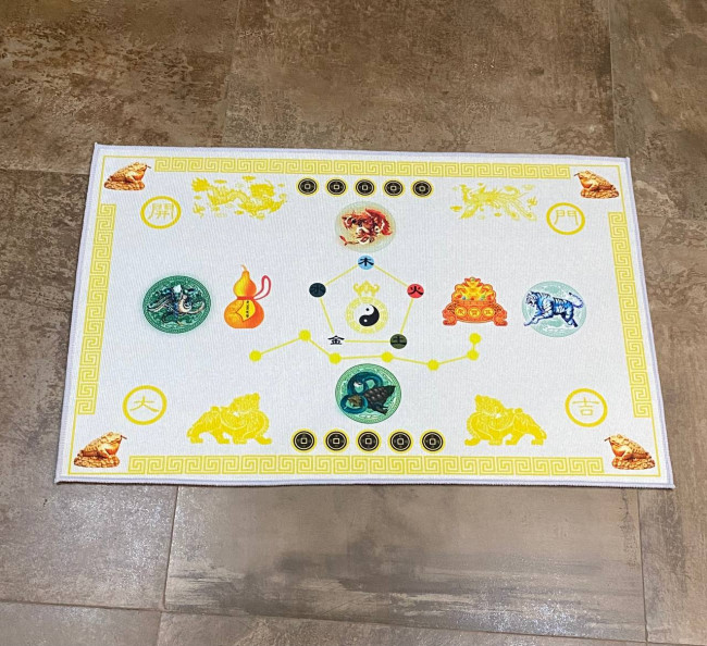 Ковёр напольный "Процветание дома" светло-серый