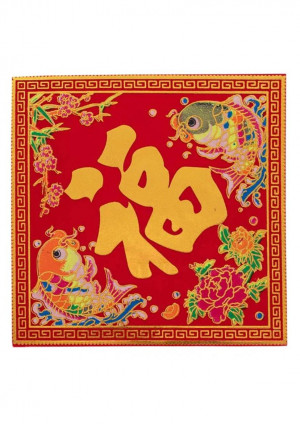 Денежный коврик фен-шуй "Карпы-удача и богатсво" (2шт,11смx11см)