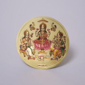 Наклейка круглая Лакшми Сарасвати Ганеша Наклейка круглая Лакшми Сарасвати Ганеша