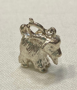 Брелок "Коза" (латунь посеребрённая)