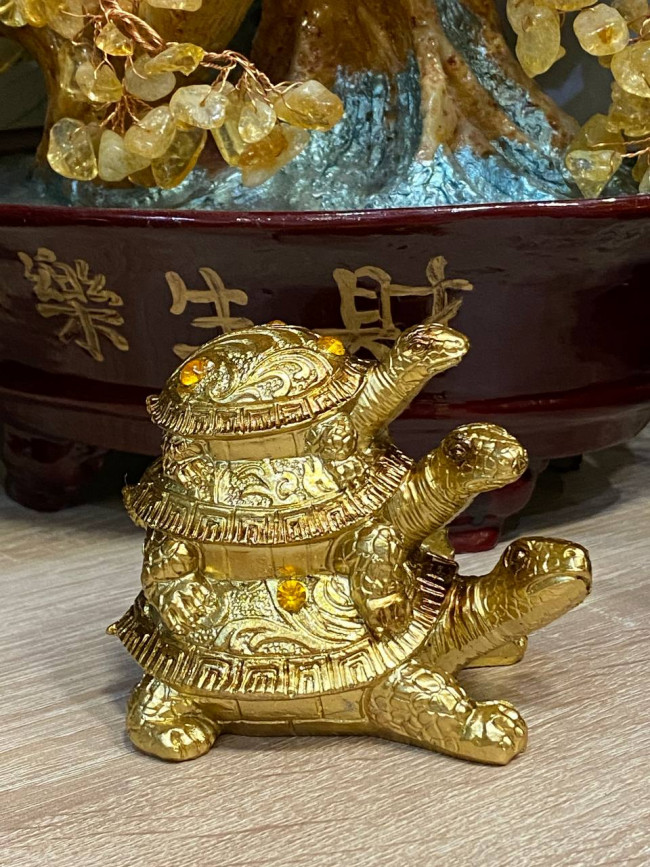 Три черепахи для здоровья и изобилия (золотые) Три черепахи для здоровья и изобилия (золотые)