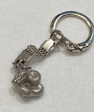 Брелок "Змея" (латунь посеребрённая)