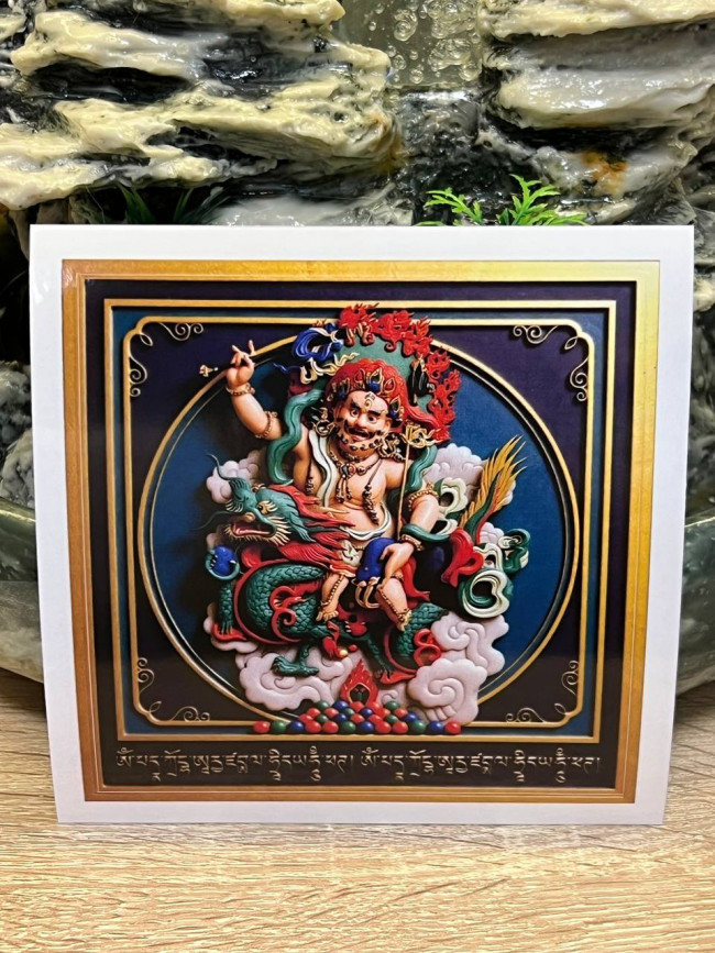 Наклейка-талисман "Белый Джамбала" Бог богатства