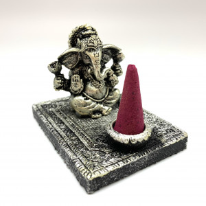 Подставка для благовоний с Ганешей (серебро)