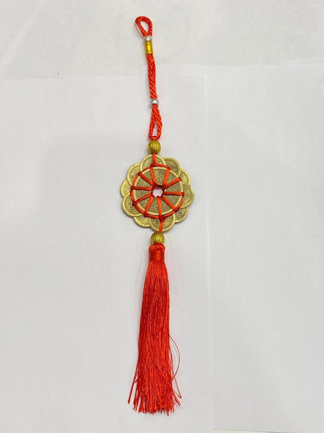 Подвеска-талисман с китайскими императорскими монетами удача и богатство