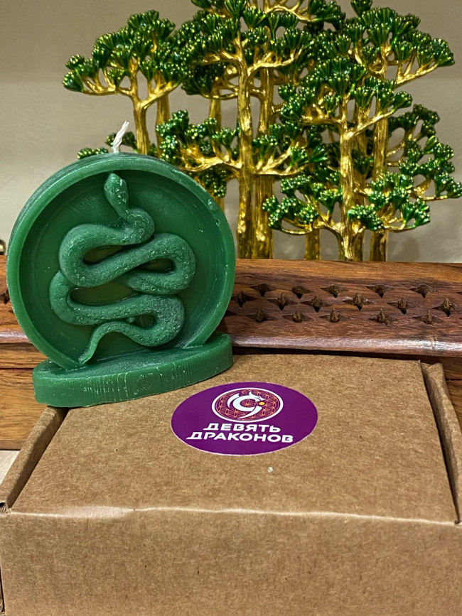 Свеча "Змея" денежная