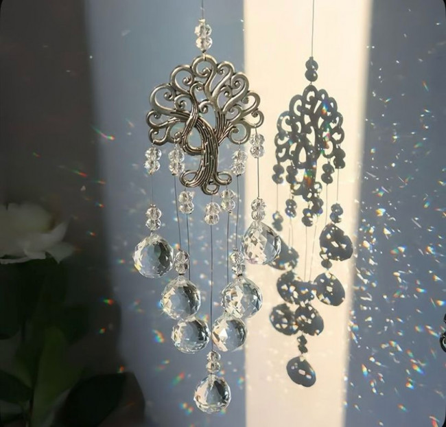 Подвеска хрустальная "Энергия солнца с древом жизни" Подвеска хрустальная "Энергия солнца с древом жизни"