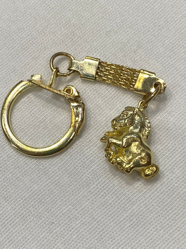 Брелок  "Лошадь" (латунь, позолота)