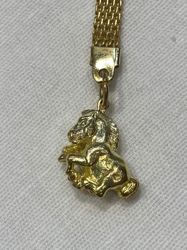 Брелок  "Лошадь" (латунь, позолота)