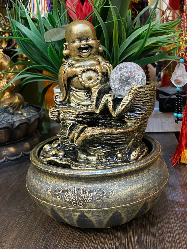 Фонтан настольный "Хотей" для благополучия