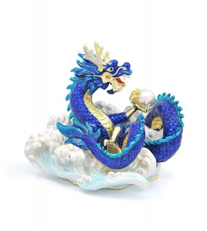 Лазурный Дракон с волнами