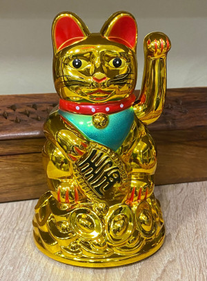 Манэки Нэко золотой (на батарейках) Манэки Нэко золотой (на батарейках)