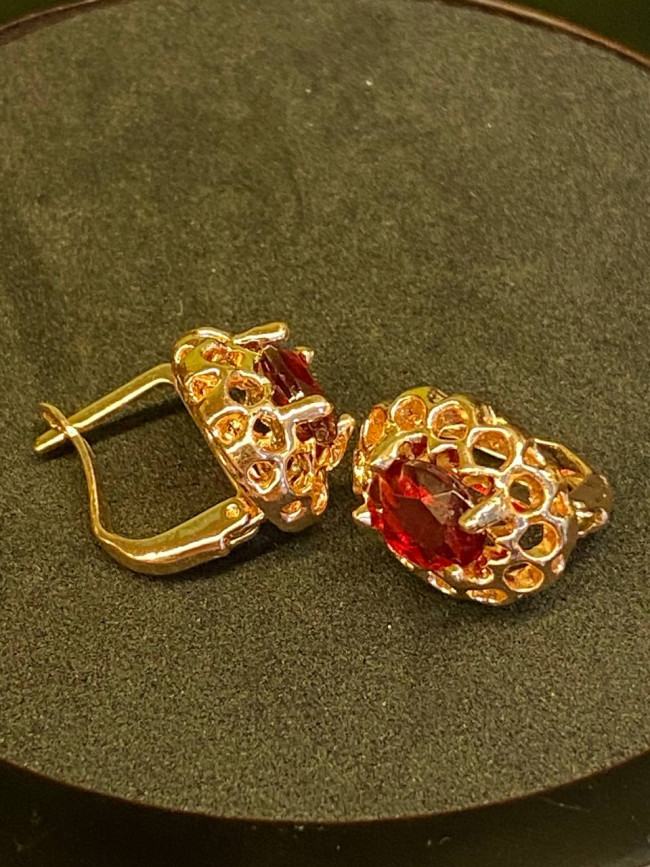 Серьги  "Энергия огня" для жизненной энергии Ян