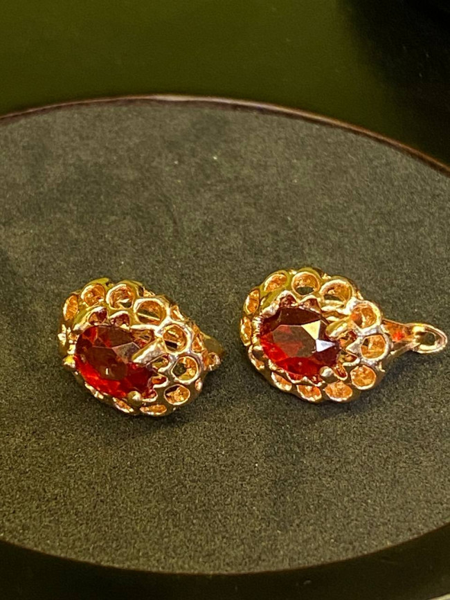 Серьги  "Энергия огня" для жизненной энергии Ян