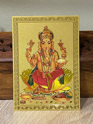 Наклейка "Ганеша на лотосе"