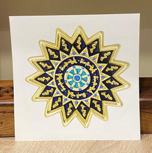 Наклейка "Колесо 15 Хум" защищает от негатива и плохой энергии