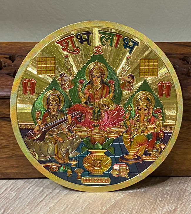 Наклейка "Ганеша, Лакшми, Сарасвати" Наклейка "Ганеша, Лакшми, Сарасвати"