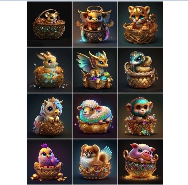 Брелоки 12 Животных