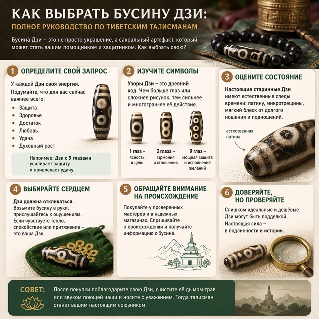 Как выбрать бусину Дзи
